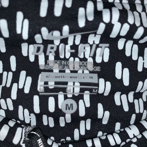 NIKE Dri-Fit Black & White Mesh Leggings Size Medium - Picture 6 of 8